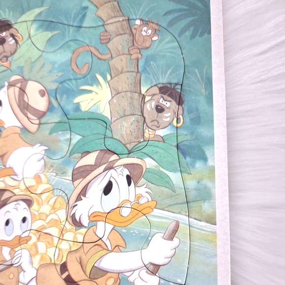 Vintage 80s Pair Of Disney Frame Tray Puzzles Dalmations Duck Tales - Picture 9 of 11
